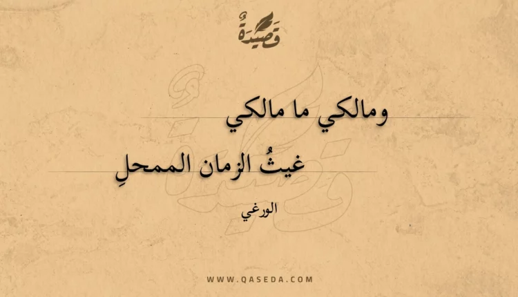 قصيدة ومالكي ما مالكي