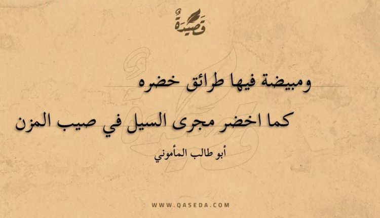 قصيدة ومبيضة فيها طرائق خضره
