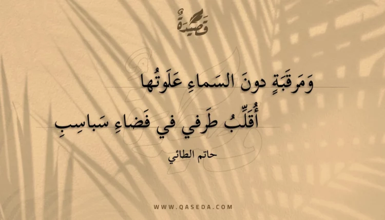 قصيدة ومرقبة دون السماء علوته