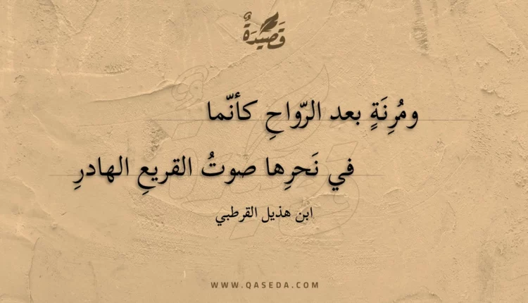 قصيدة ومرنة بعد الرواح كأنما