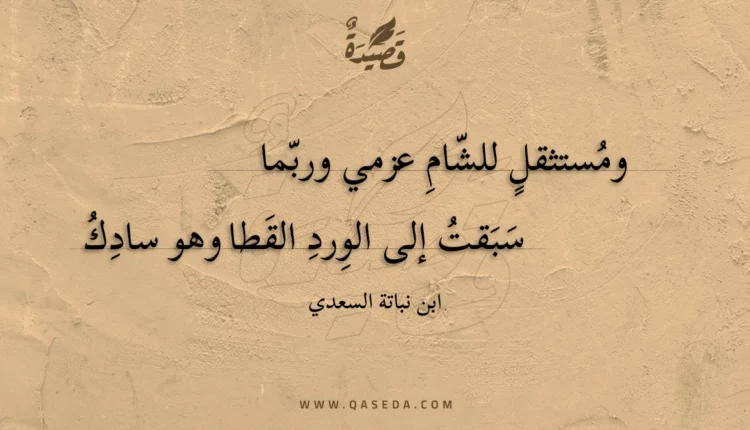 قصيدة ومستثقل للشام عزمي وربما
