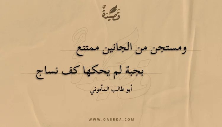 قصيدة ومستجن من الجانين ممتنع