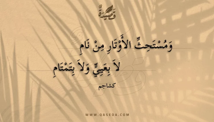 قصيدة ومستحث الأوتار من نام