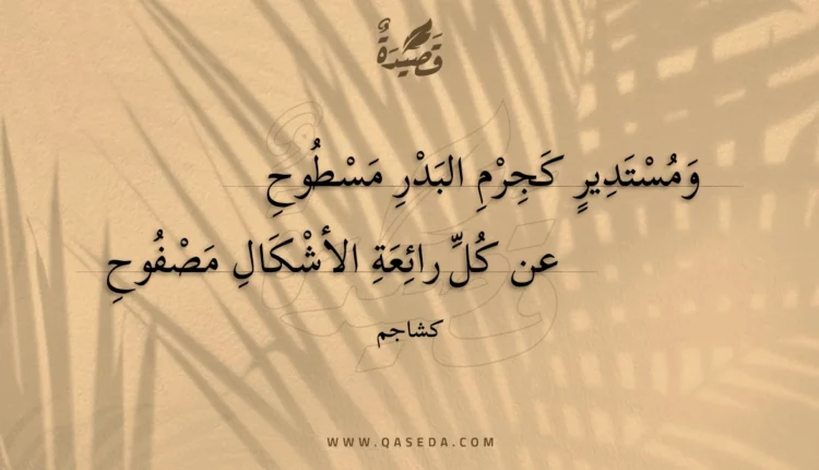 قصيدة ومستدير كجرم البدر مسطوح