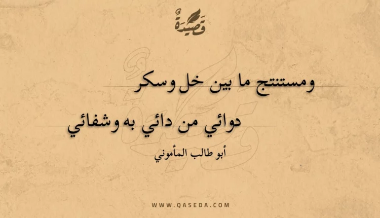 قصيدة ومستنتج ما بين خل وسكر
