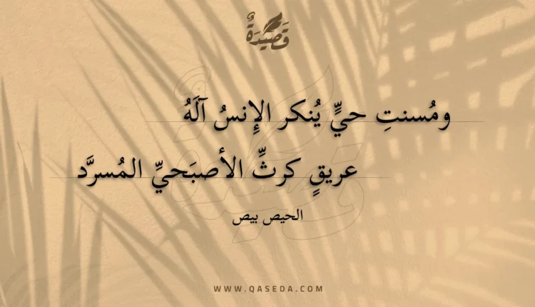 قصيدة ومسنت حي ينكر الإنس آله