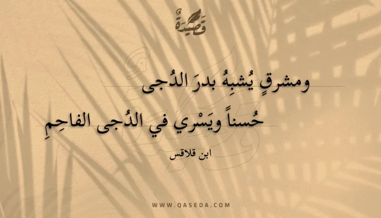 قصيدة ومشرق يشبه بدر الدجى