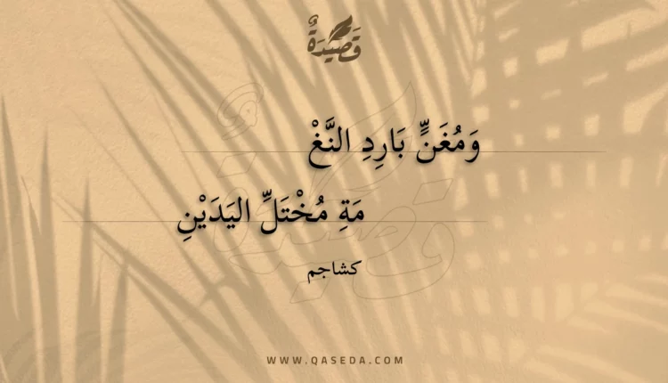 قصيدة ومغن بارد النغمة