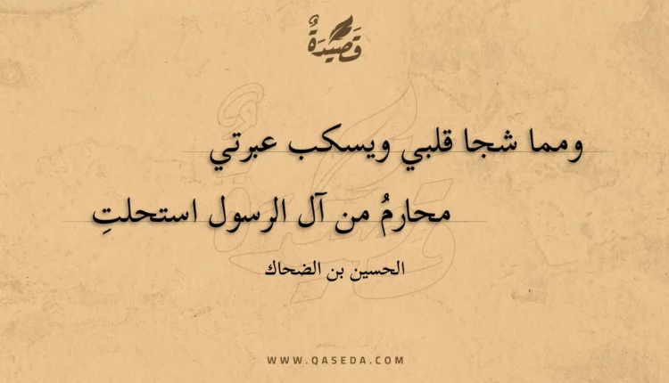 قصيدة ومما شجا قلبي ويسكب عبرتي