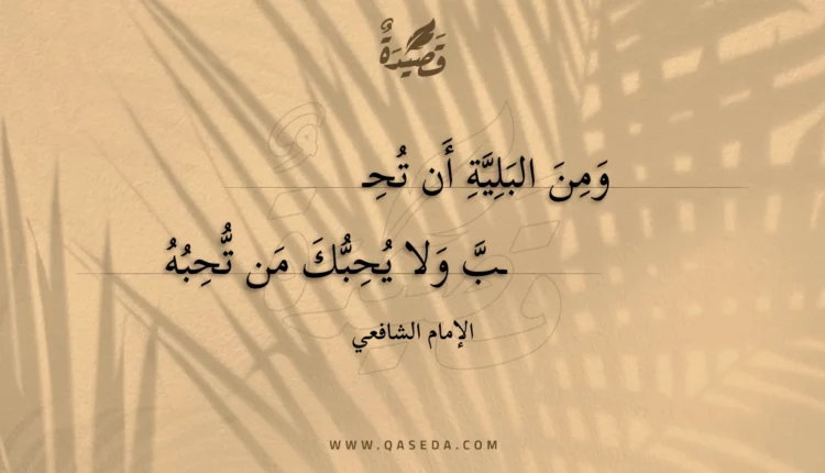 قصيدة ومن البلية أن تحب