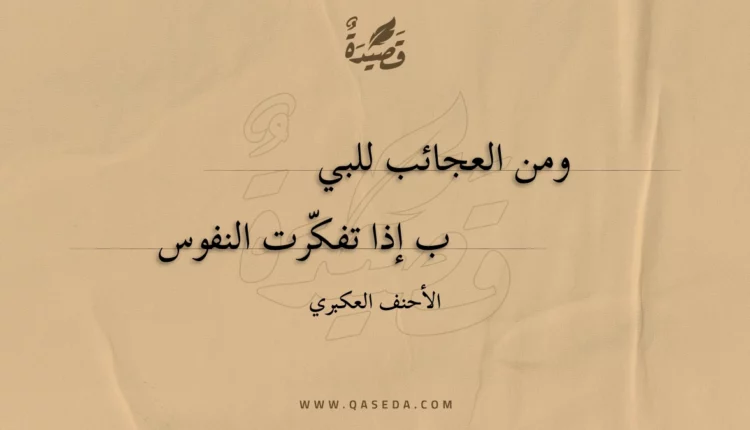 قصيدة ومن العجائب للبي