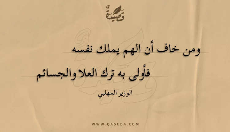 قصيدة ومن خاف أن الهم يملك نفسه