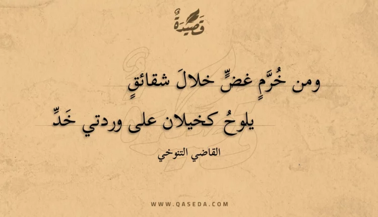 قصيدة ومن خرم غض خلال شقائق