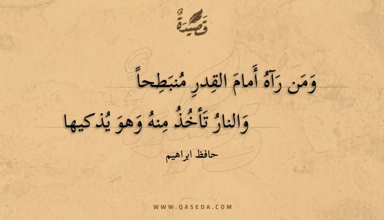 قصيدة ومن رآه أمام القدر منبطحا