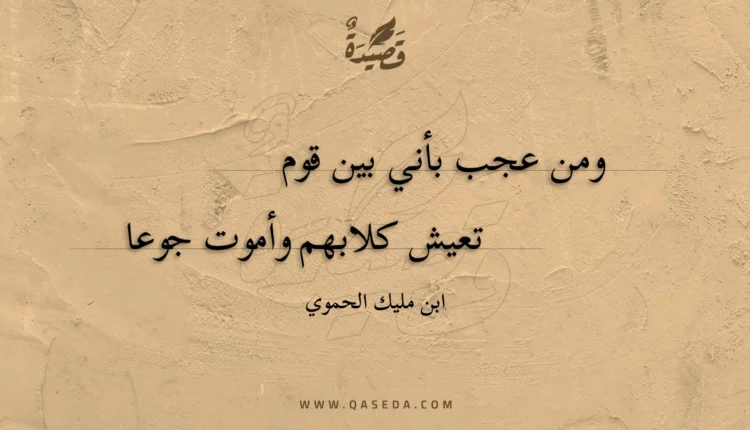 قصيدة ومن عجب بأني بين قوم