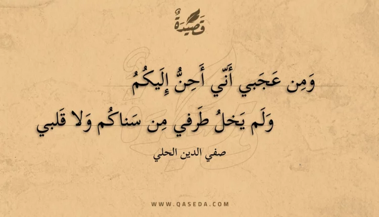 قصيدة ومن عجبي أني أحن إليكم