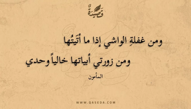 قصيدة ومن غفلة الواشي إذا ما أتيتها