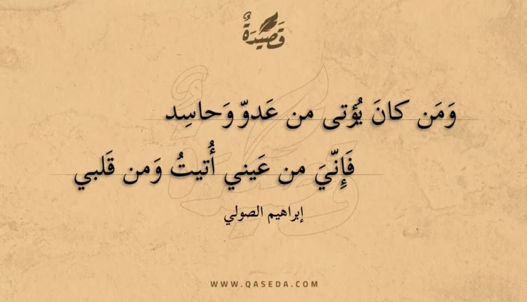قصيدة ومن كان يؤتى من عدو وحاسد