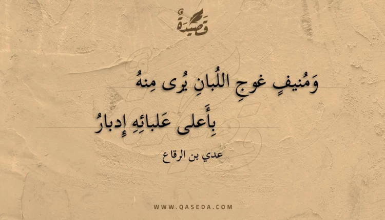 قصيدة ومنيف غوج اللبان يرى منه