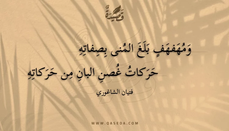 قصيدة ومهفهف بلغ المنى بصفاته