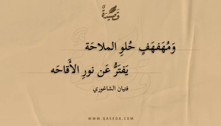 قصيدة ومهفهف حلو الملاحة
