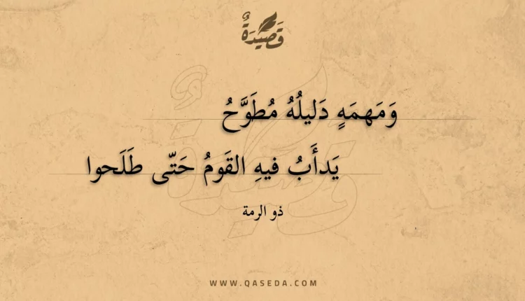 قصيدة ومهمه دليله مطوح