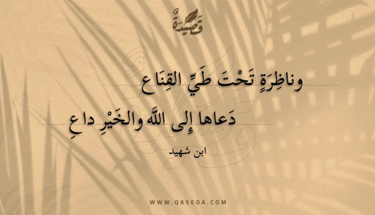 قصيدة وناظرة تحت طي القناع