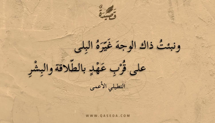 قصيدة ونبئت ذاك الوجه غيره البلى