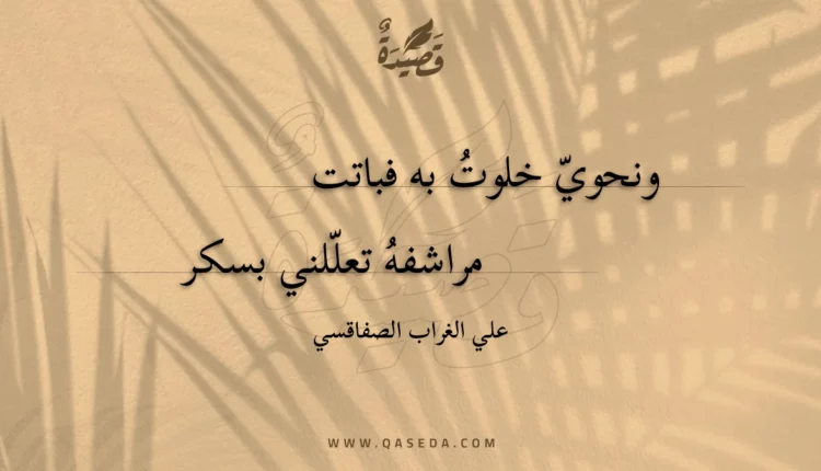قصيدة ونحوي خلوت به فباتت