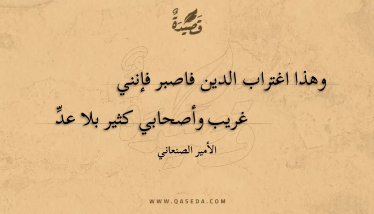 قصيدة وهذا اغتراب الدين فاصبر فإنني
