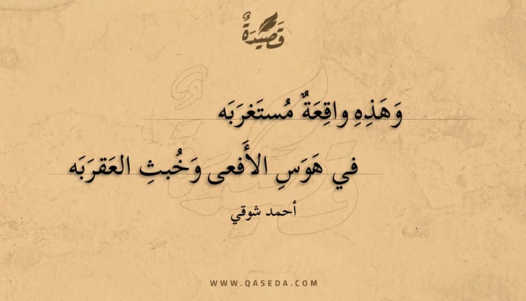 قصيدة وهذه واقعة مستغربه