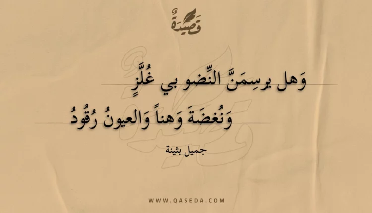 قصيدة وهل يرسمن النضو بي غلز