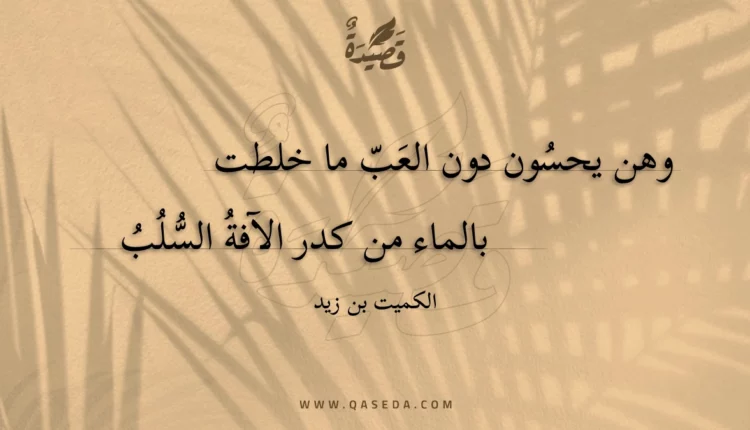 قصيدة وهن يحسون دون العب ما خلطت