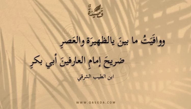 قصيدة ووافيت ما بين يالظهيرة والعصر