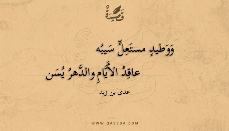 قصيدة ووطيد مستعل سيبه