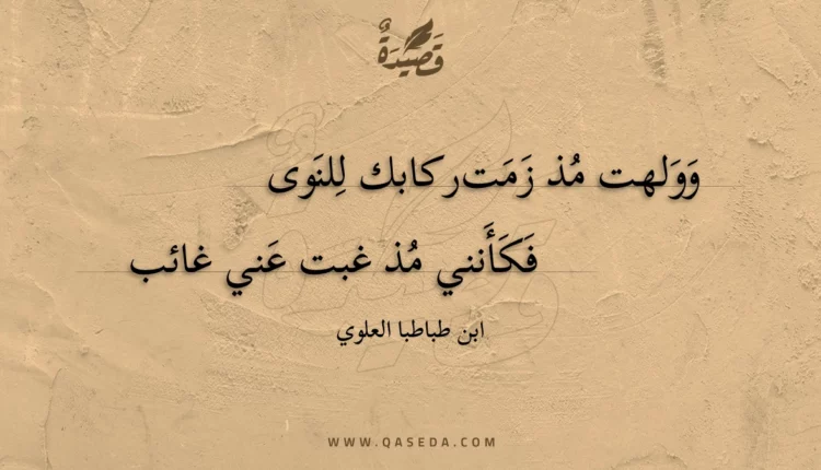 قصيدة وولهت مذ زمت ركابك للنوى