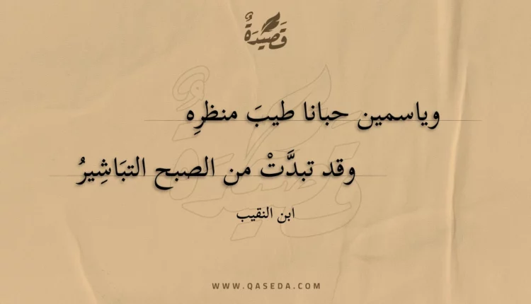 قصيدة وياسمين حبانا طيب منظره