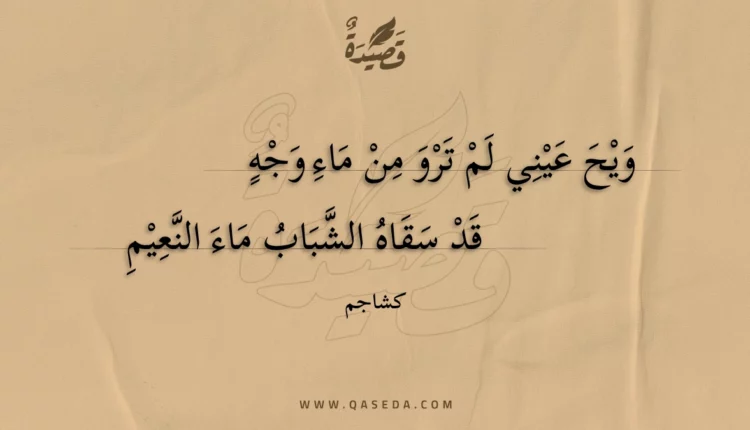 قصيدة ويح عيني لم ترو من ماء وجه