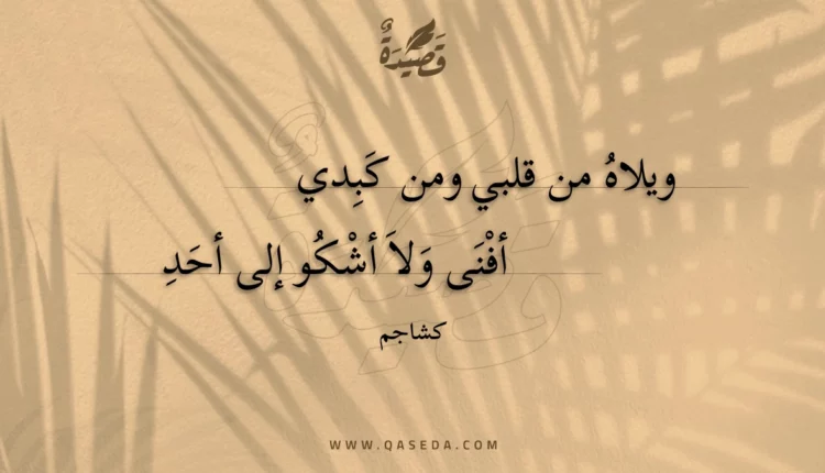 قصيدة ويلاه من قلبي ومن كبدي