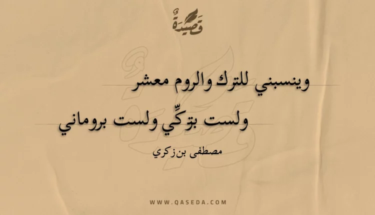 قصيدة وينسبني للترك والروم معشر