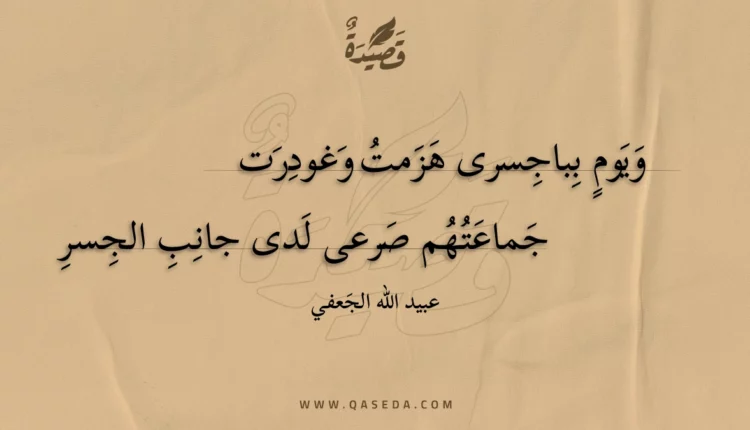 قصيدة ويوم بباجسرى هزمت وغودرت