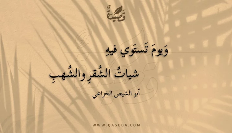 قصيدة ويوم تستوي فيه