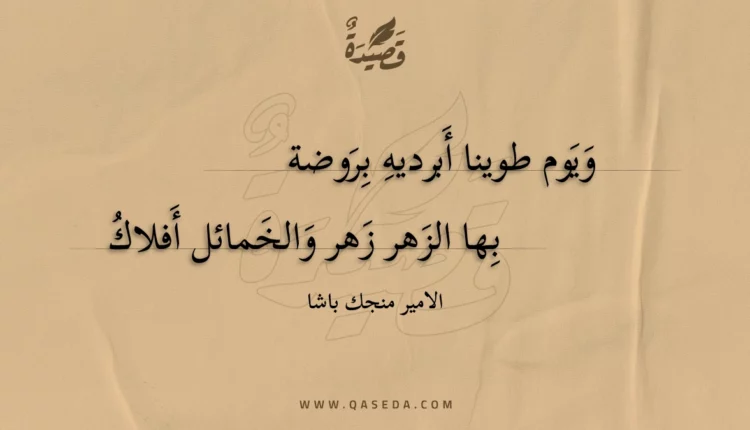 قصيدة ويوم طوينا أبرديه بروضة