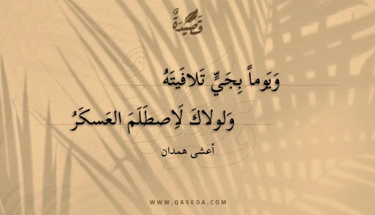 قصيدة ويوما بجي تلافيته