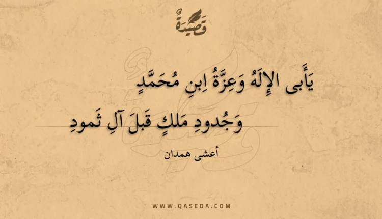 قصيدة يأبى الإله وعزة ابن محمد