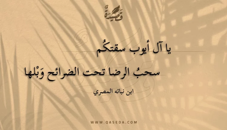 قصيدة يا آل أيوب سقتكم
