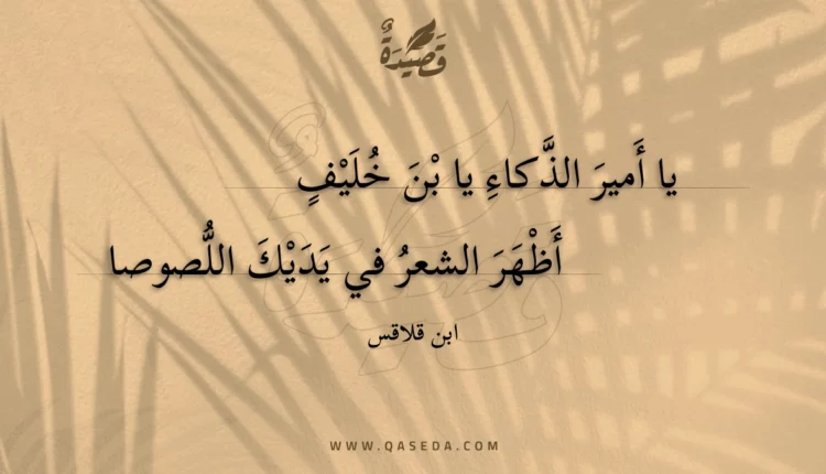 قصيدة يا أمير الذكاء يا بن خليف