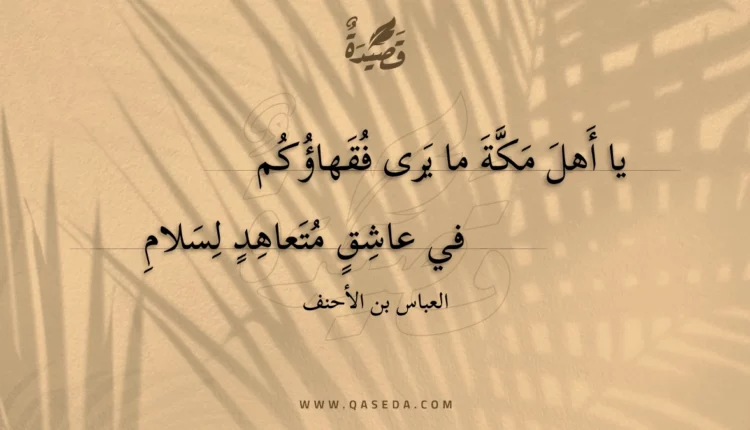قصيدة يا أهل مكة ما يرى فقهاؤكم