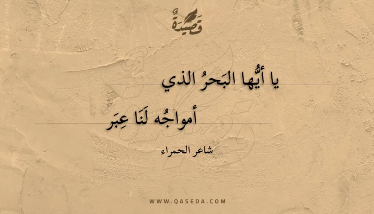 قصيدة يا أيها البحر الذي