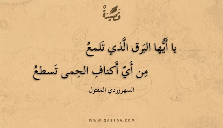 قصيدة يا أيها البرق الذي تلمع